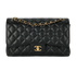 Jumbo Double Classic Flap, £4,900, Handbags, Black, Caviar Leather, Front view